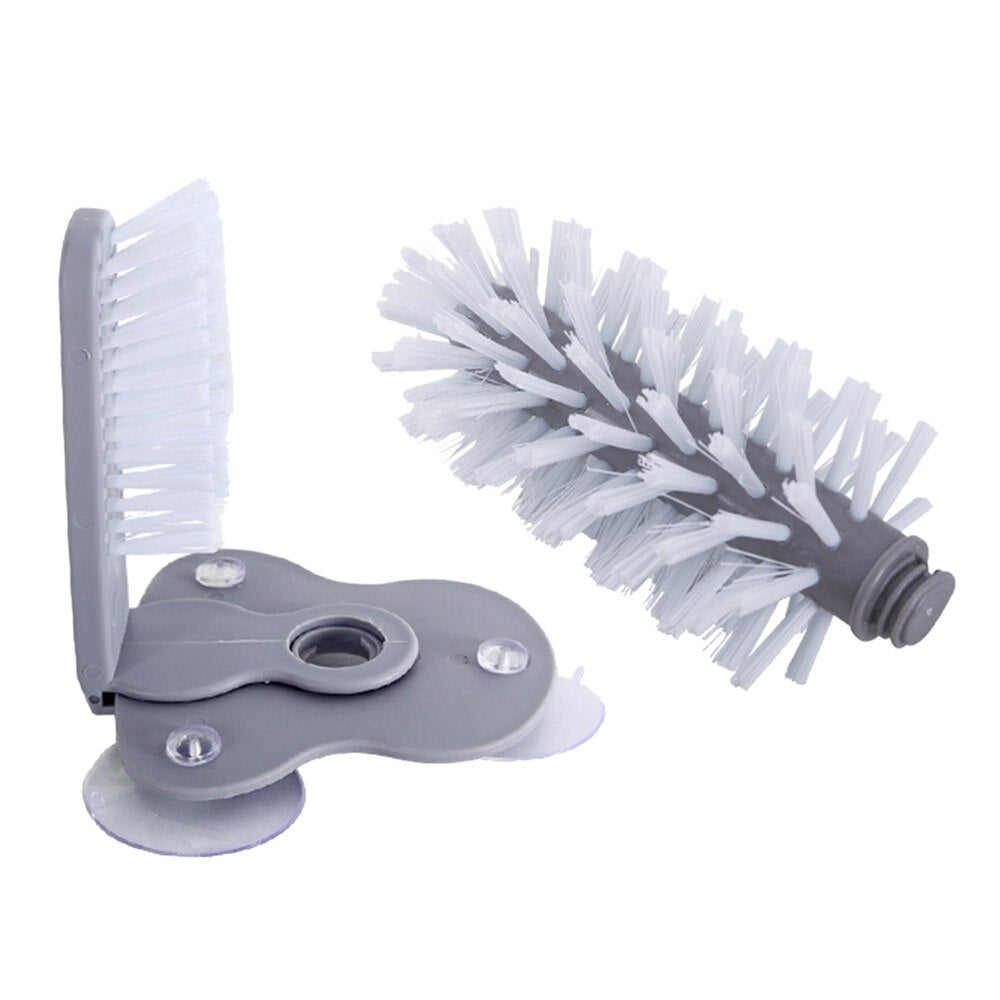 Glass Cup Cleaning Brush with Suction Mount Scrubber