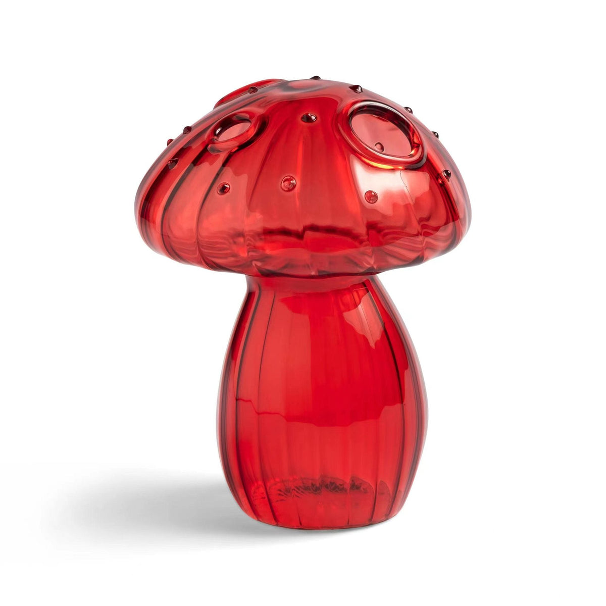 Glass Mushroom Vase for Colorful Statement Home Decor