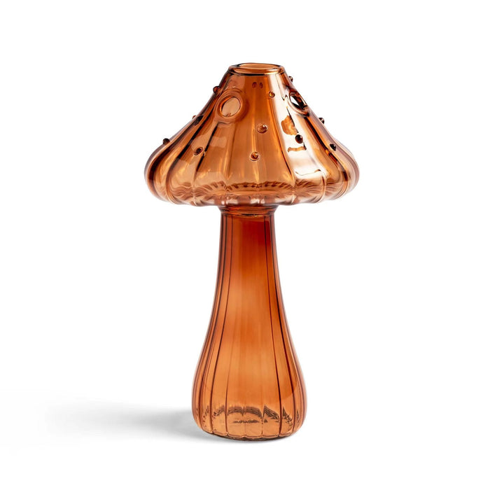Glass Mushroom Vase for Colorful Statement Home Decor