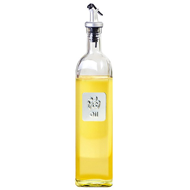 Glass Oil Dispenser Bottle with Dust-Proof Lid