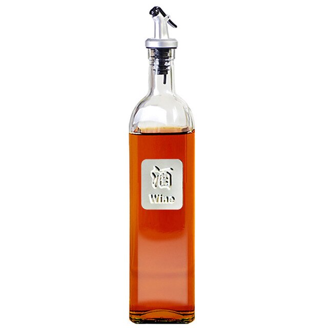 Glass Oil Dispenser Bottle with Dust-Proof Lid