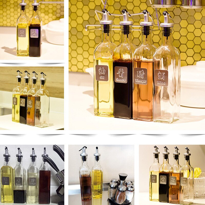 Glass Oil Dispenser Bottle with Dust-Proof Lid