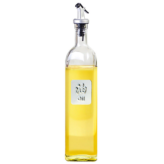 Glass Oil Dispenser Bottle with Dust-Proof Lid