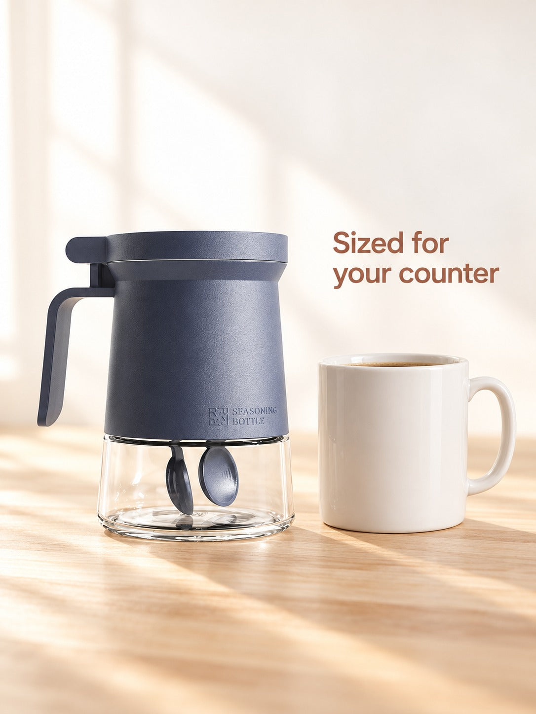 Glass Seasoning Jar Set With Moisture-Proof Lid & Spoons