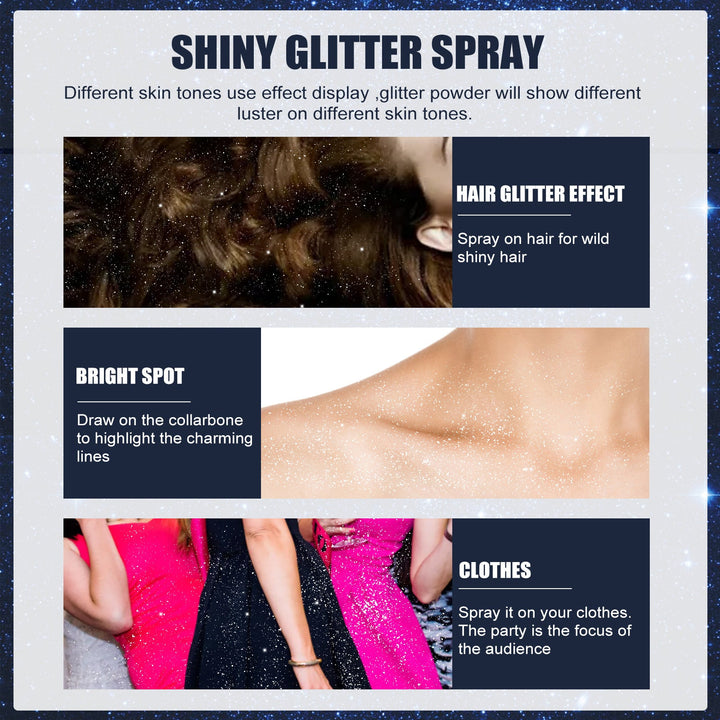 Glitter Spray Makeup & Body Shimmer for Party Looks