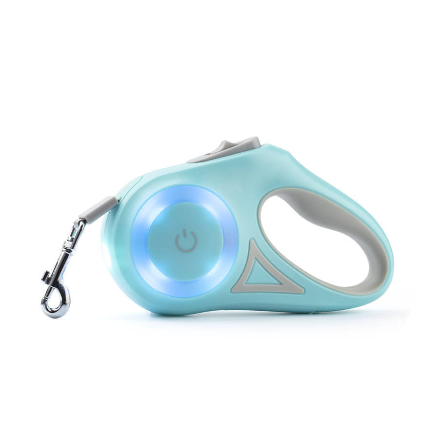 Glowing Retractable Dog Leash For Safer Night Walks