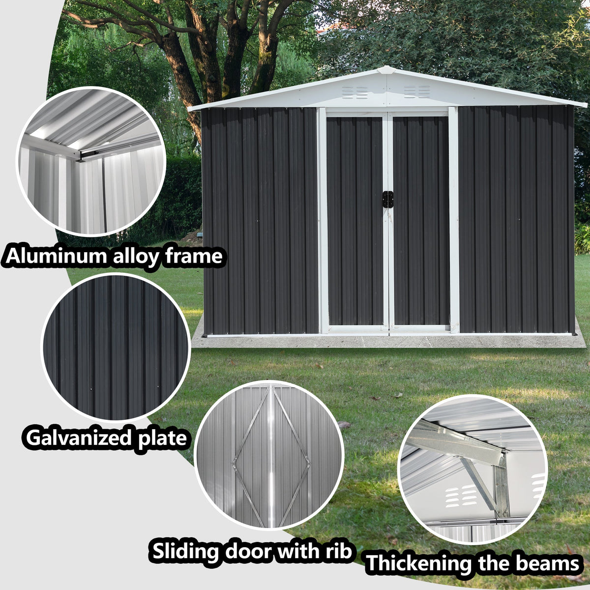 Metal Outdoor Storage Shed: Rain, Wind & Sun Protection