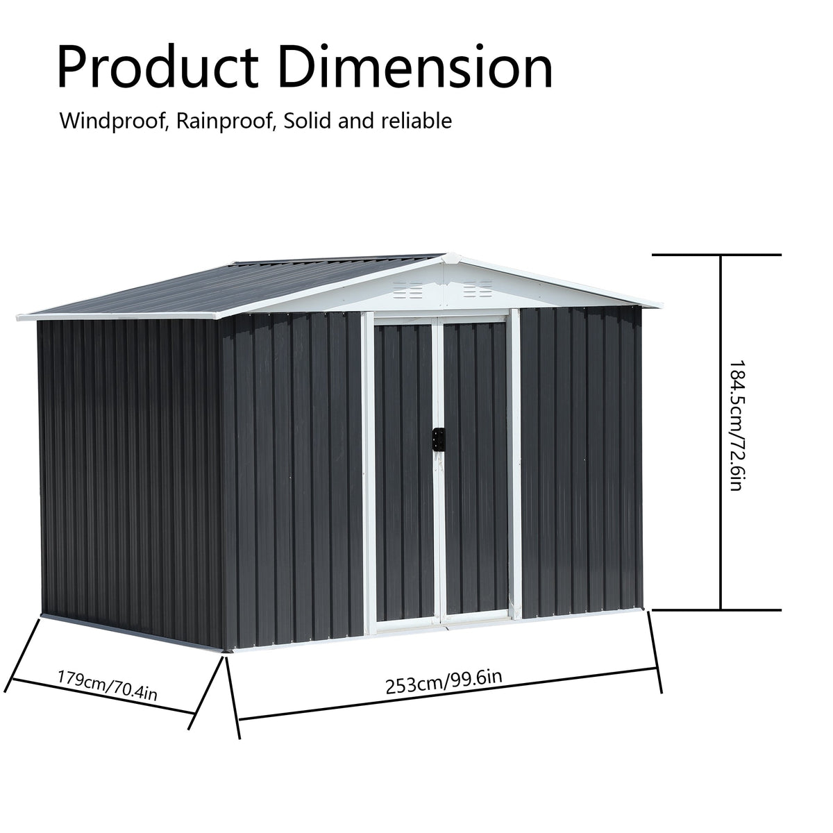 Metal Outdoor Storage Shed: Rain, Wind & Sun Protection