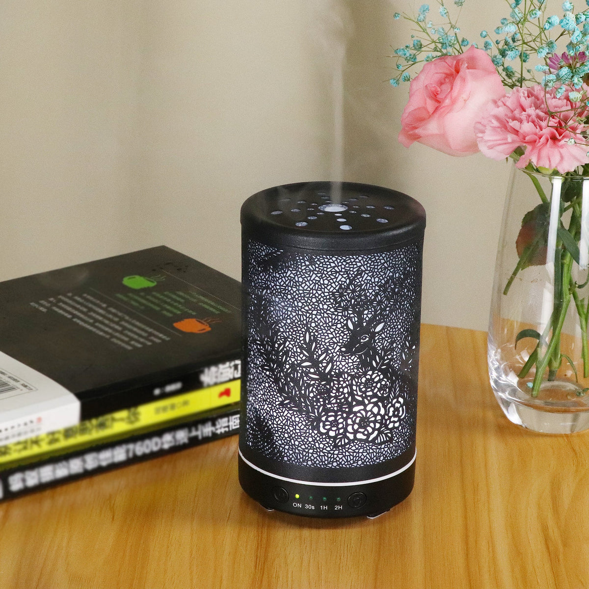 Sika Deer Aroma Diffuser Humidifier, 7-Color LED Light