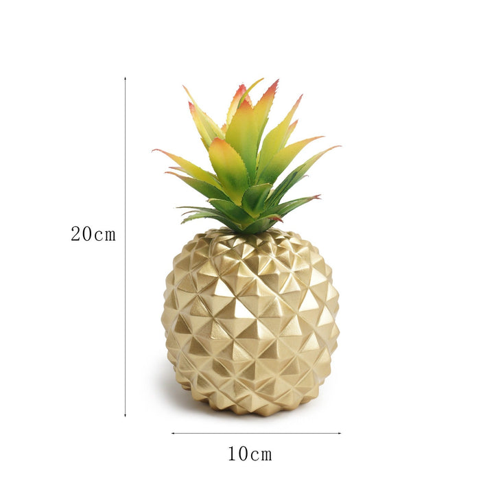 Gold Pineapple Artificial Plant Desk Decor Accent for Tables
