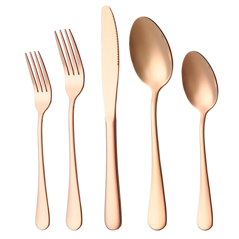 Gold Stainless Steel Flatware Set for Hosting, 20-Piece