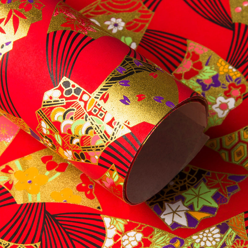 Gold Foil Yuzen Paper for Elegant Gift Wrapping Crafts