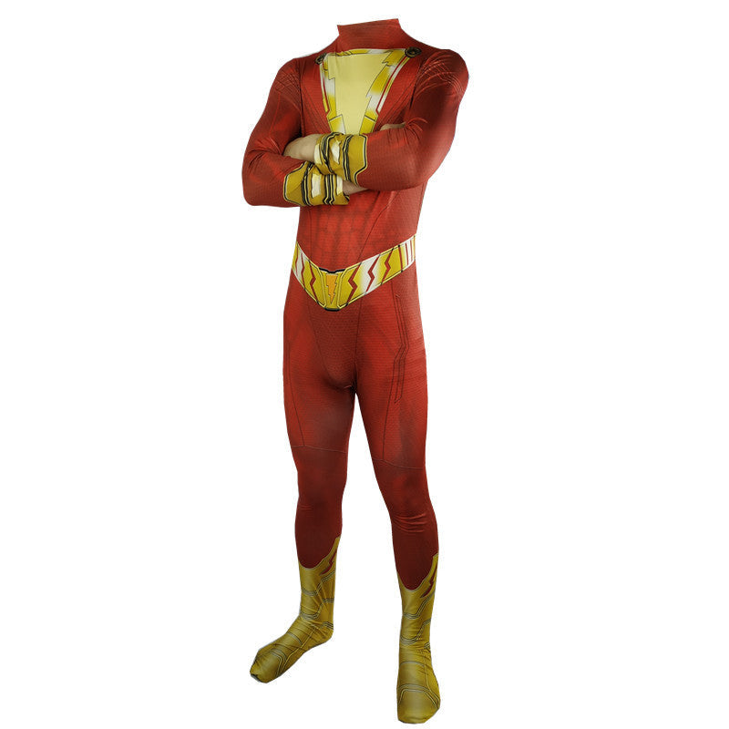 Shazam Costume Bodysuit for a Complete Superhero Look