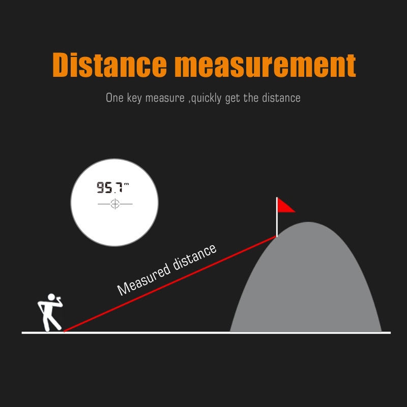 Golf Laser Rangefinder 600m with Slope-Adjusted Yardage