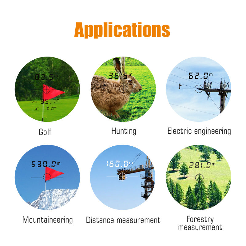 Golf Laser Rangefinder 600m with Slope-Adjusted Yardage