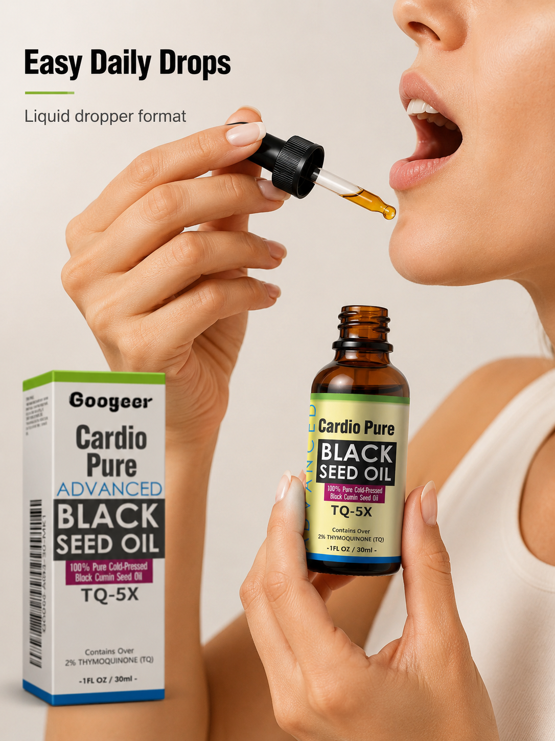 Cardio Pure Black Seed Oil – TQ-5X, 2%+ Thymoquinone Drops