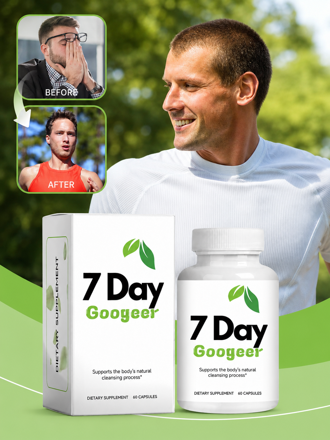 Googeer 7-Day Digestive Cleanse Capsules — 60 Count