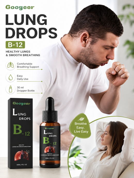 Lung Drops B-12 — Herbal Respiratory Relief for Cough & Throat