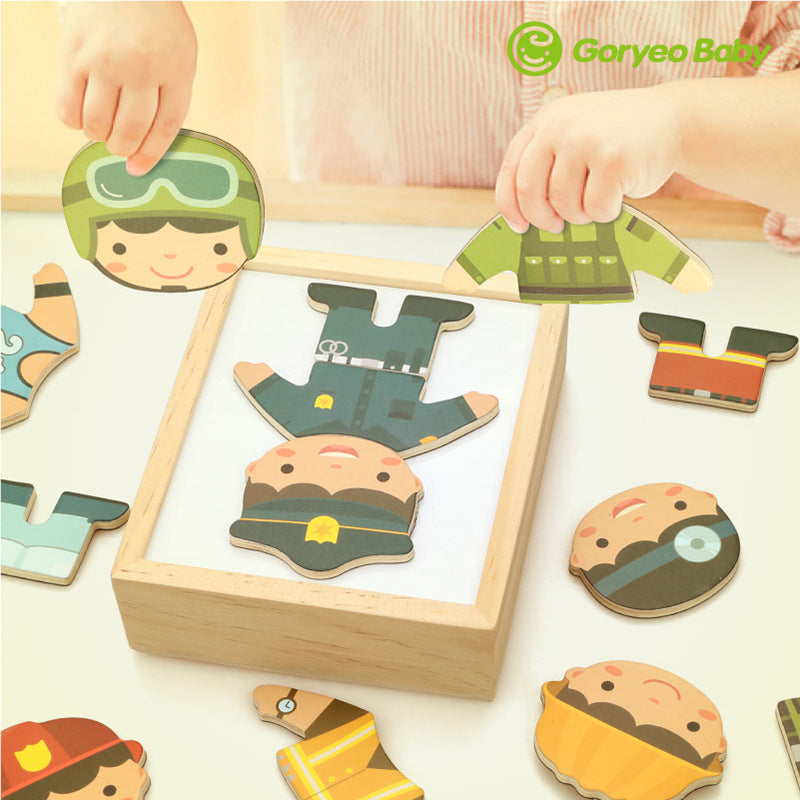 Wooden Dress-Up Puzzle for Screen-Free Pretend Play