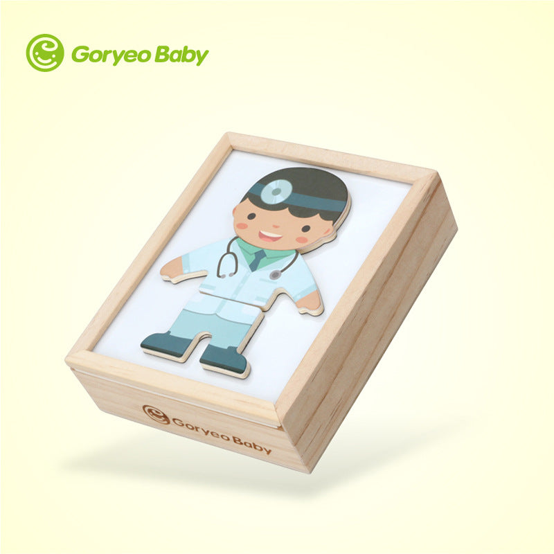 Wooden Dress-Up Puzzle for Screen-Free Pretend Play