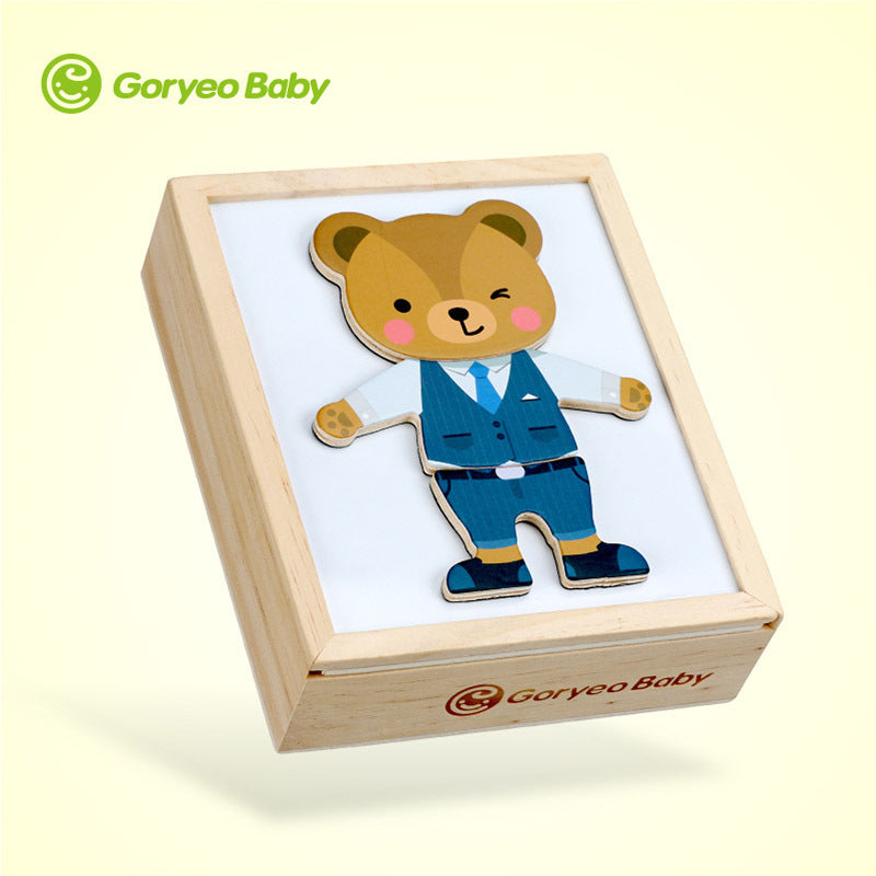 Wooden Dress-Up Puzzle for Screen-Free Pretend Play