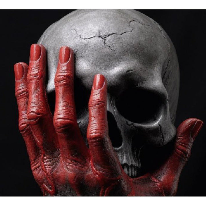 Gothic Skull Hand Resin Sculpture for Dramatic Dark Decor