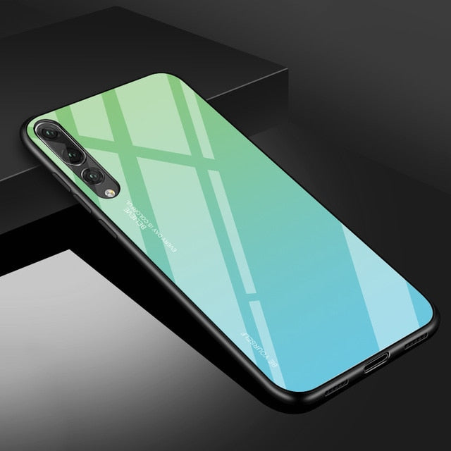 Gradient Tempered Glass Phone Case for Huawei Honor