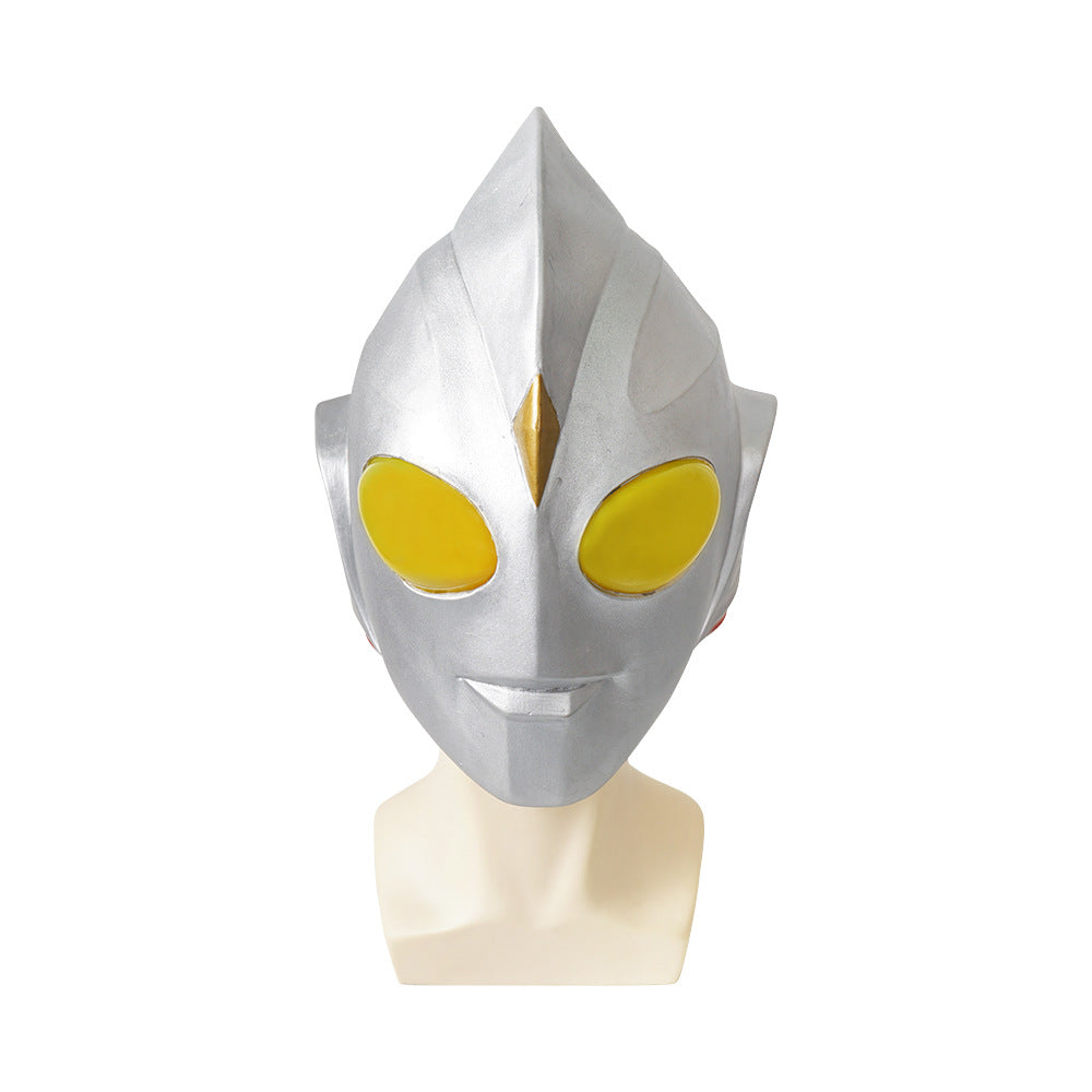 Ultraman-Inspired Full-Head Mask for Heroic Cosplay