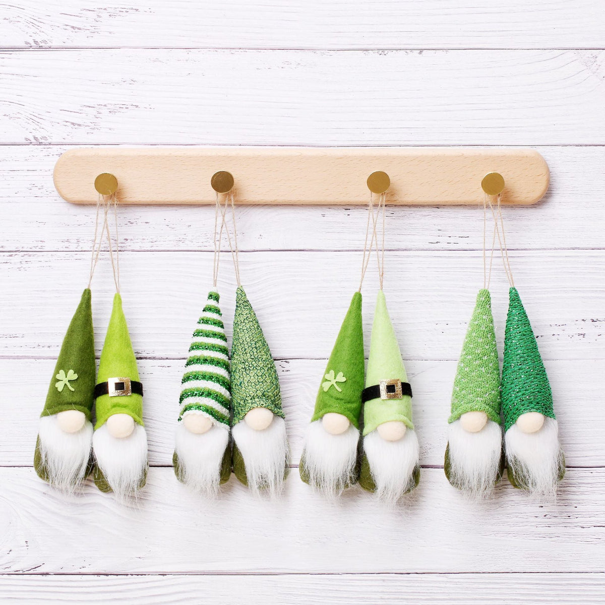 Shamrock Gnome Ornaments for St. Patrick’s Day Decor