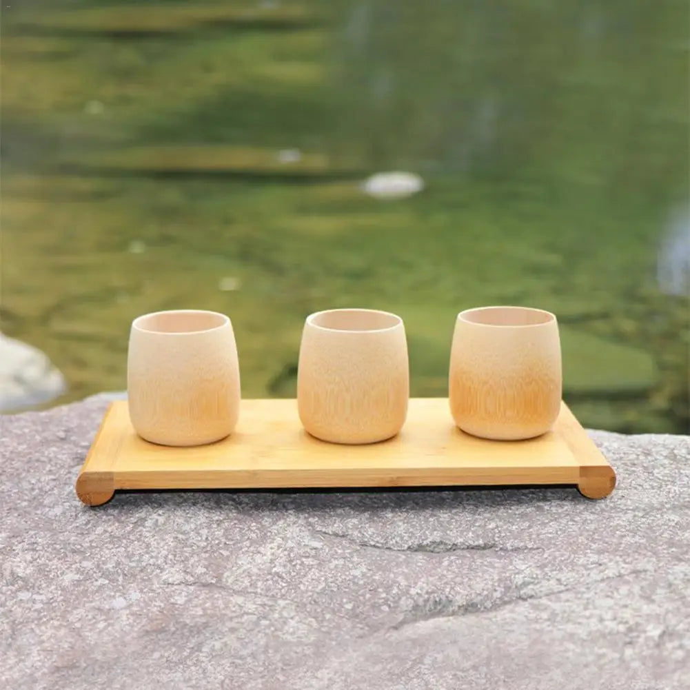 Natural Bamboo Tea Cup, Handmade Small Sipping Cup