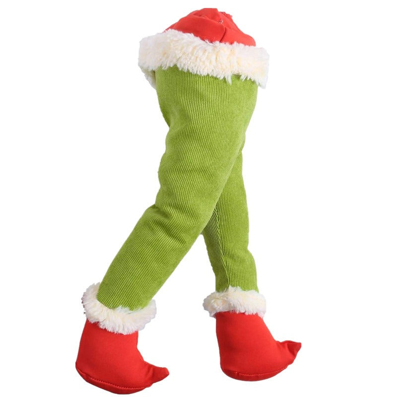 Elf Leg Christmas Tree Pendant for Whimsical Decor