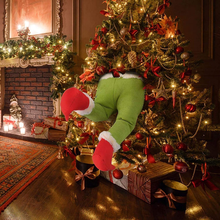 Elf Leg Christmas Tree Pendant for Whimsical Decor