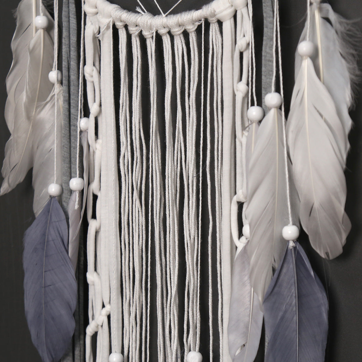 Grey Dream Catcher Wall Hanging for Boho Wall Decor