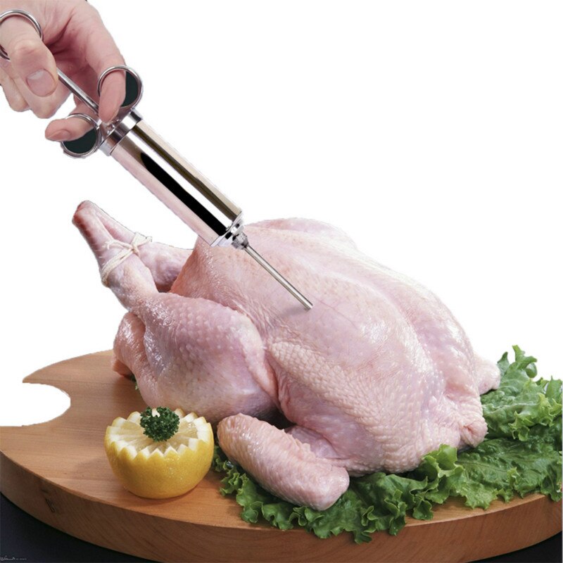 Stainless Steel Meat Injector Kit for Juicy Turkey