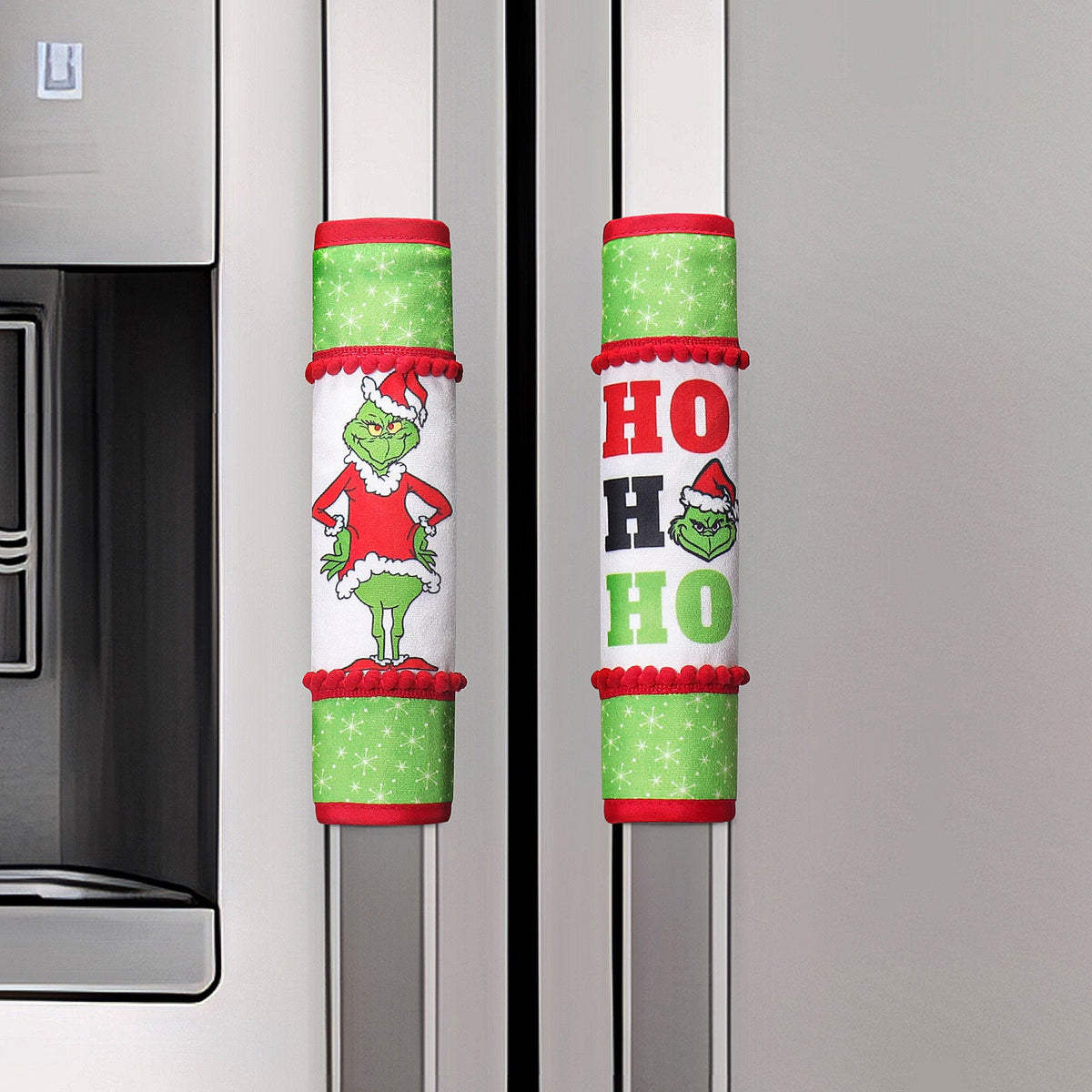 Grinch Handle Covers for Festive Christmas Kitchens