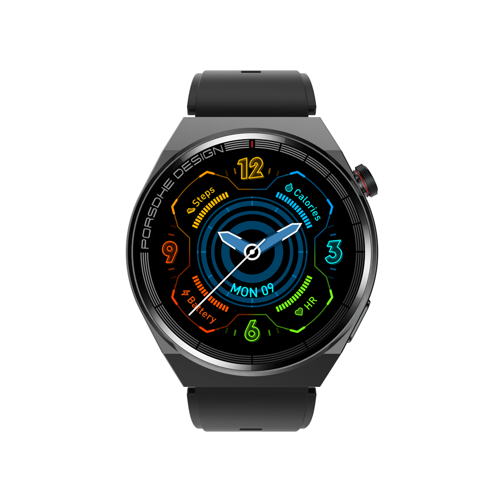 Round Smartwatch with Heart Rate & Blood Oxygen Tracking