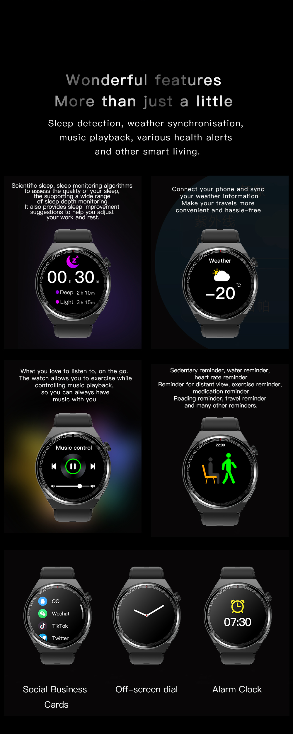 Round Smartwatch with Heart Rate & Blood Oxygen Tracking