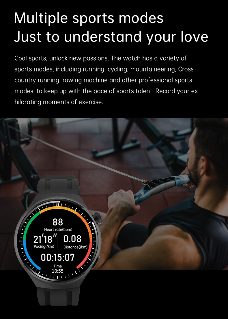 Smart Watch with Calls, NFC and Wireless Charging
