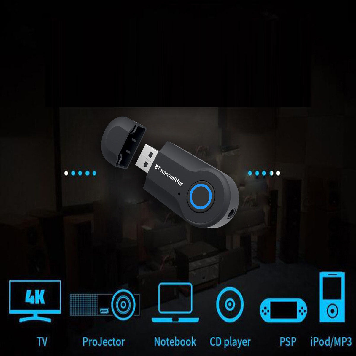 Bluetooth Audio Adapter for TV and Headphones
