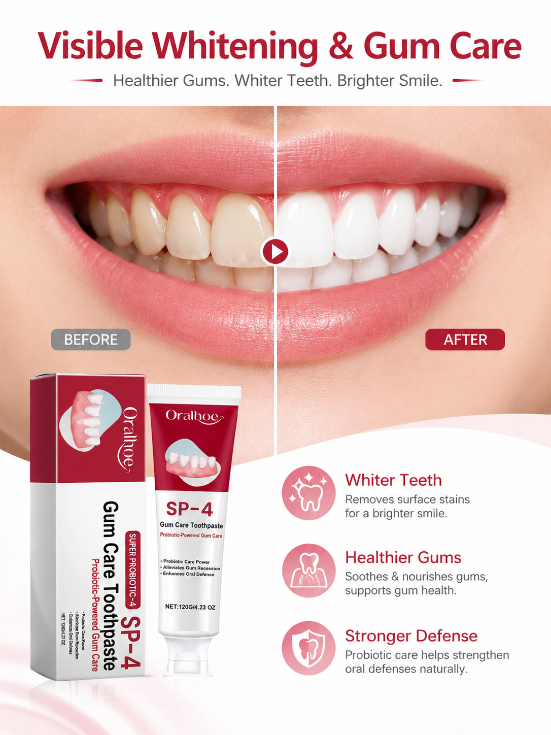 Gum Care Toothpaste — Brighter, Healthier Smile