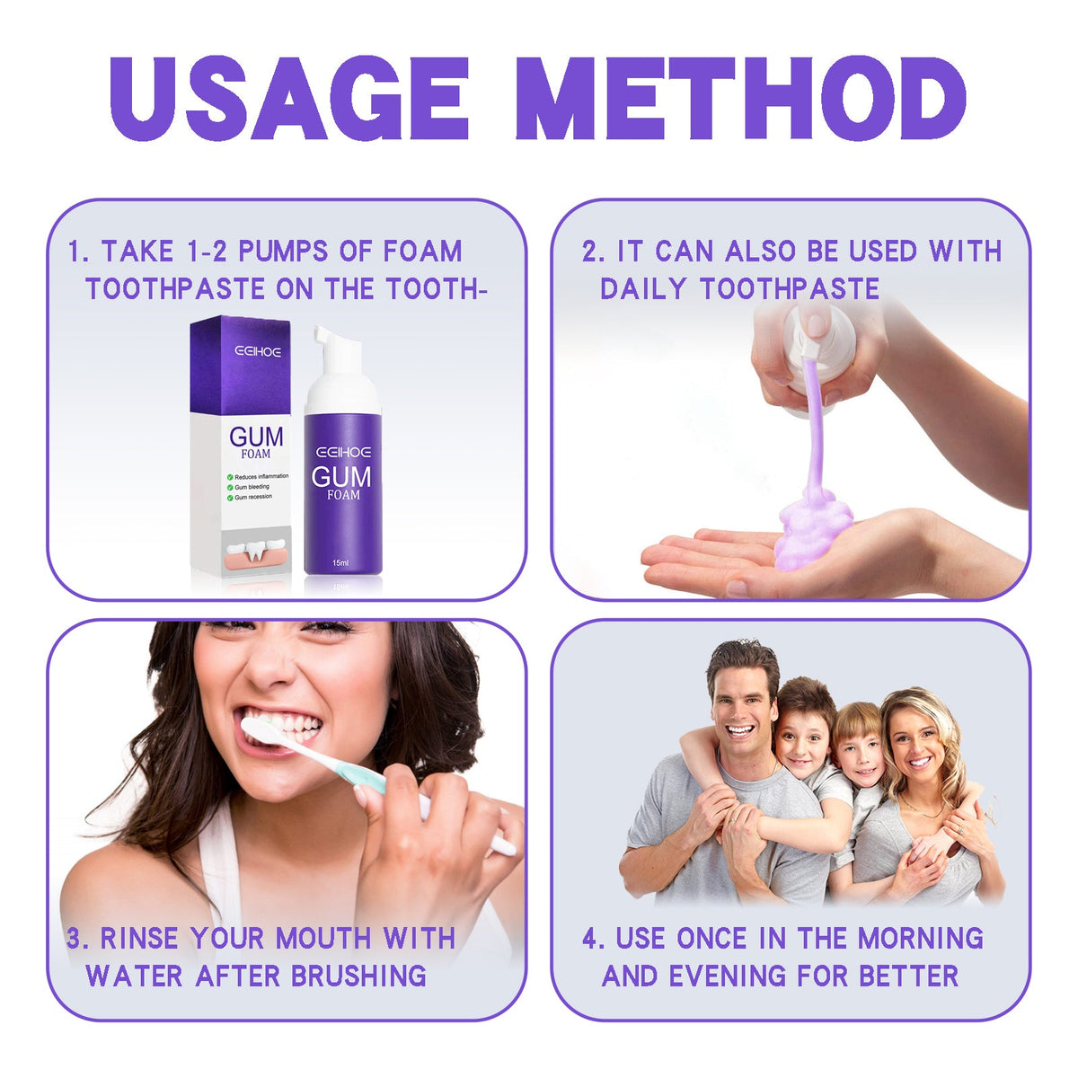 Gum Foam Mousse Toothpaste for Fresher, Cleaner Teeth