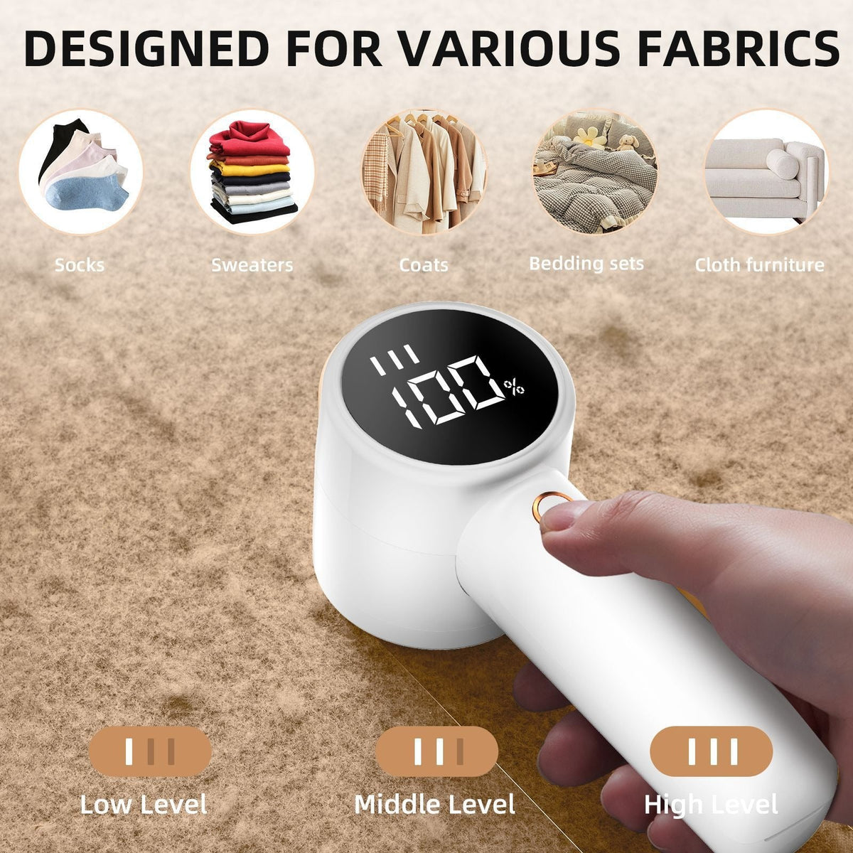 Rechargeable Fabric Lint Remover for Sweaters & Coats