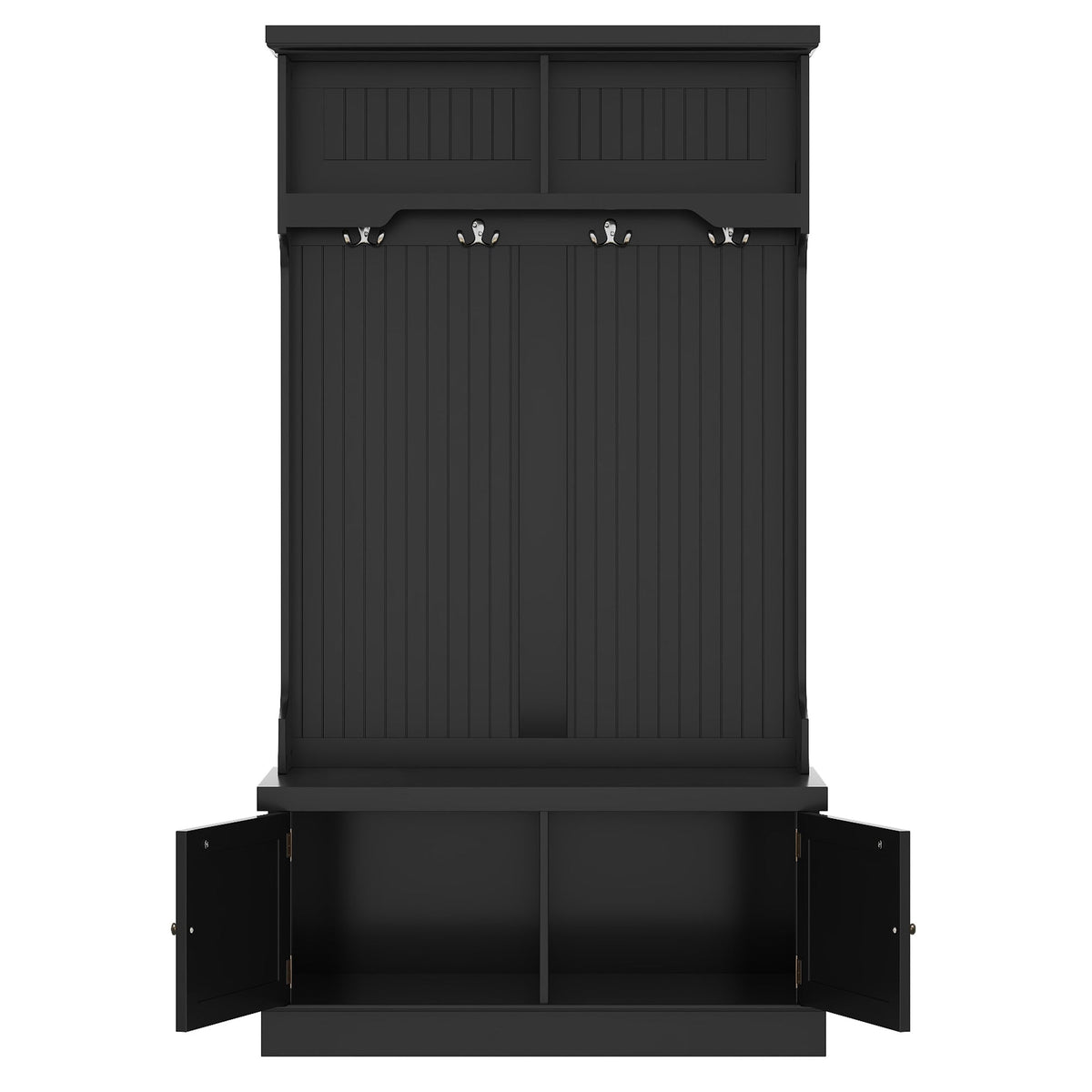 Entryway Hall Tree with Shoe Bench and Coat Storage