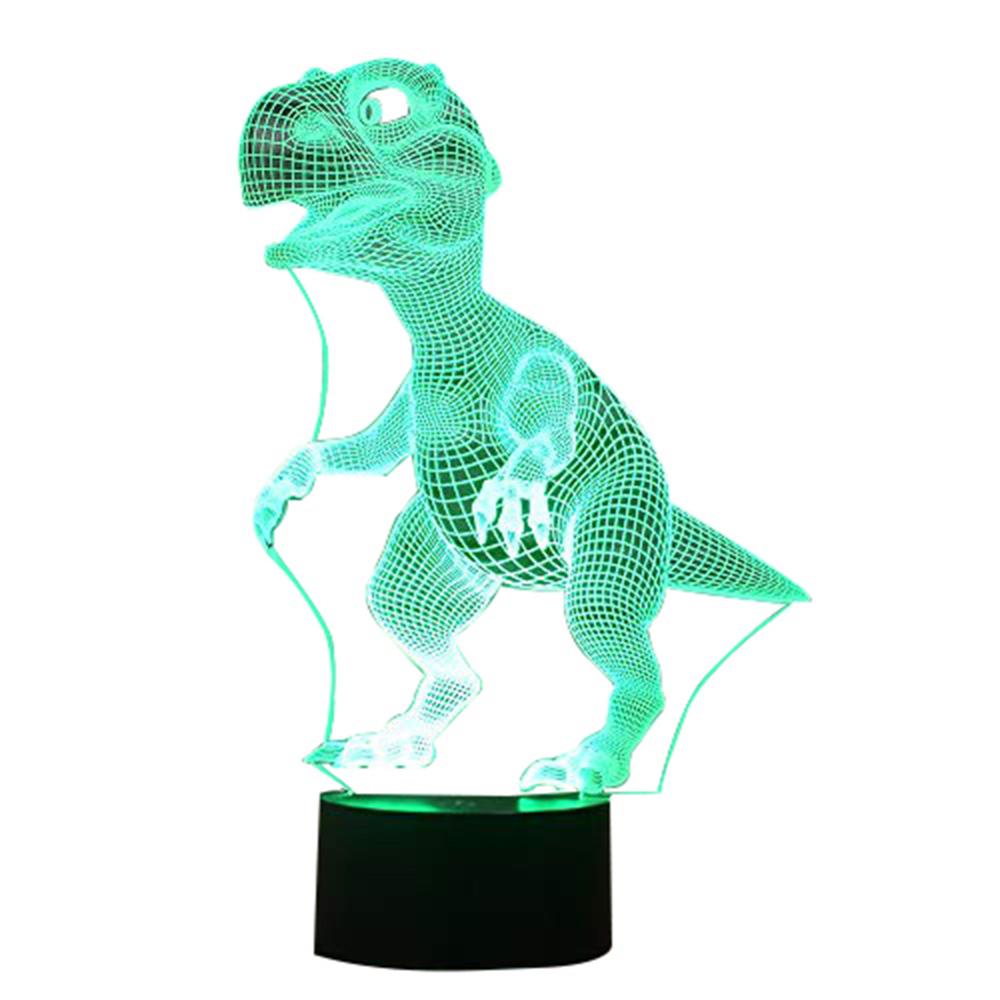 3D Dinosaur LED Lamp: Colorful Touch-Control Night Light