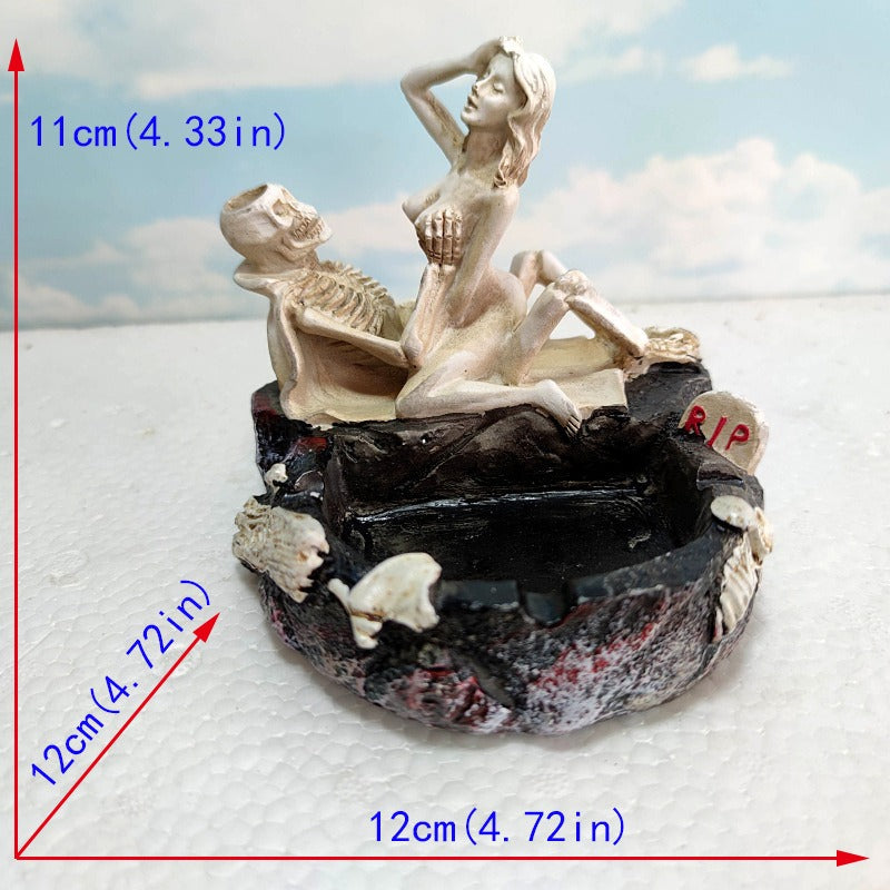 Gothic Skeleton Ashtray Decorative Halloween Centerpiece
