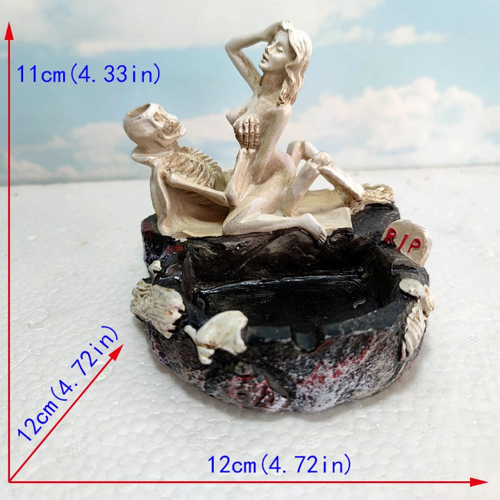 Gothic Skeleton Ashtray Decorative Halloween Centerpiece