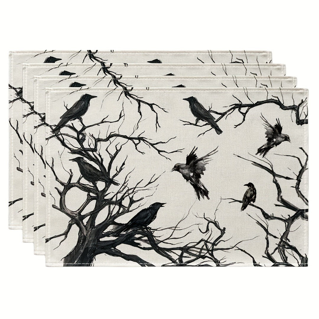 Halloween Crow Placemat for Dramatic Gothic Tables