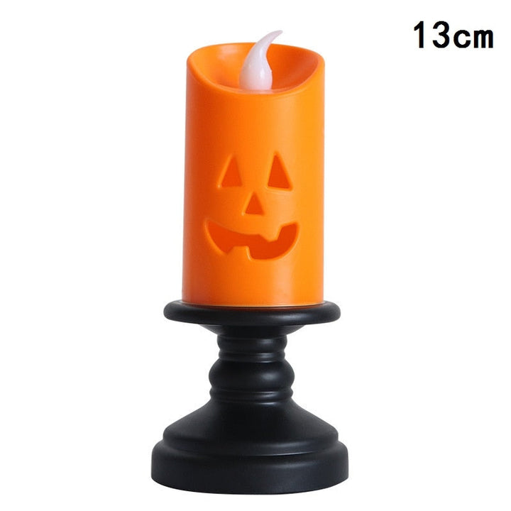 Flameless Jack-O-Lantern LED Candle for Halloween Decor