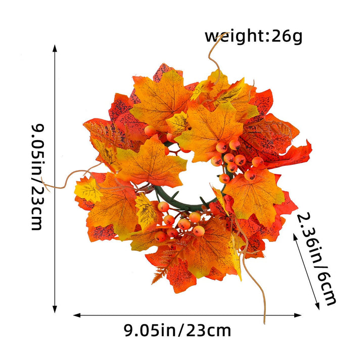 Halloween Candle Wreath Fall Tabletop Centerpiece Decor
