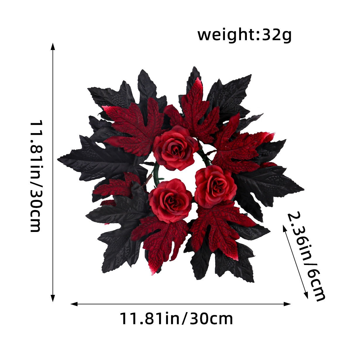 Halloween Candle Wreath Fall Tabletop Centerpiece Decor